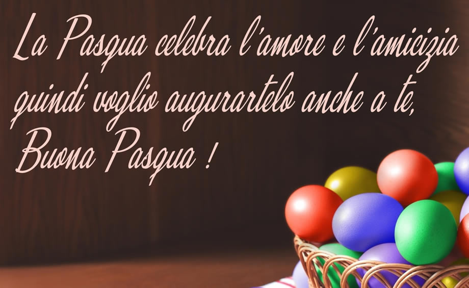 Biglietto di auguri con messaggio: Pasqua celebra l'amore e l'amicizia, quindi voglio augurarti una buona Pasqua!