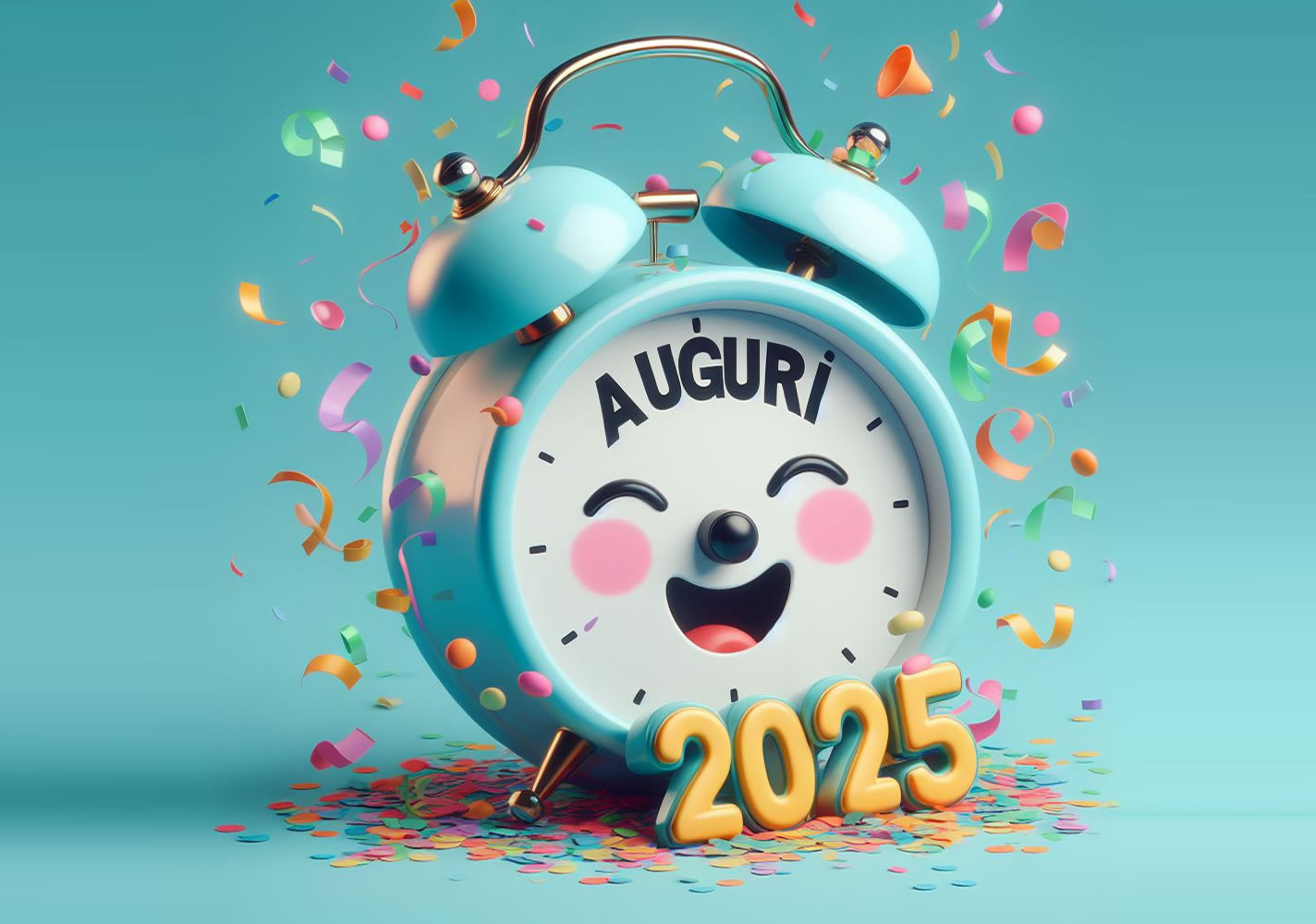 Auguri 2025 a mezzanotte di capodanno