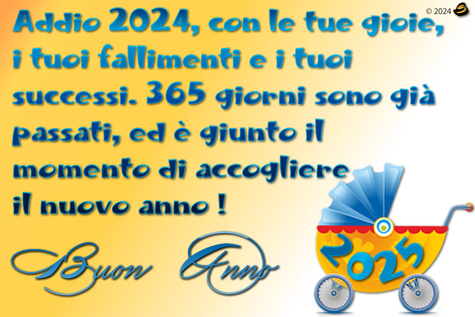 immagine biglietto di auguri benvenuto al nuovo anno 2025