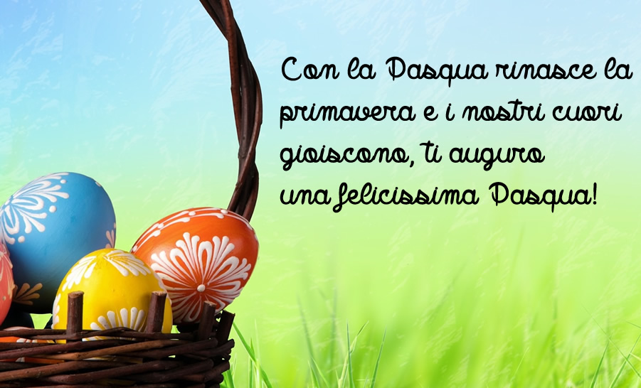 Cartolina auguri La primavera rinasce con la Pasqua