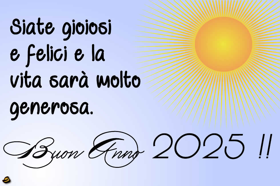 immagine biglietto di auguri con gioia al nuovo anno 2025