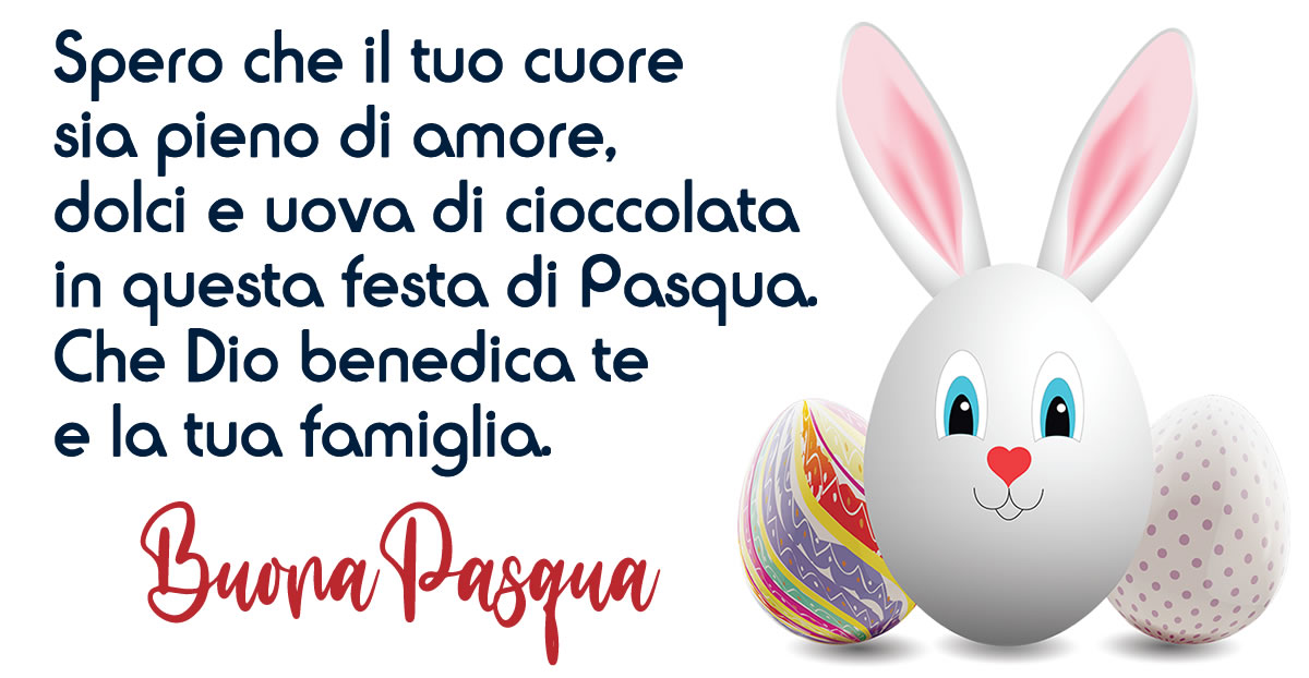 Spero che il tuo cuore sia pieno di amore, dolci e uova
di cioccolato in questa festa di Pasqua. Che Dio benedica te e la tua famiglia.