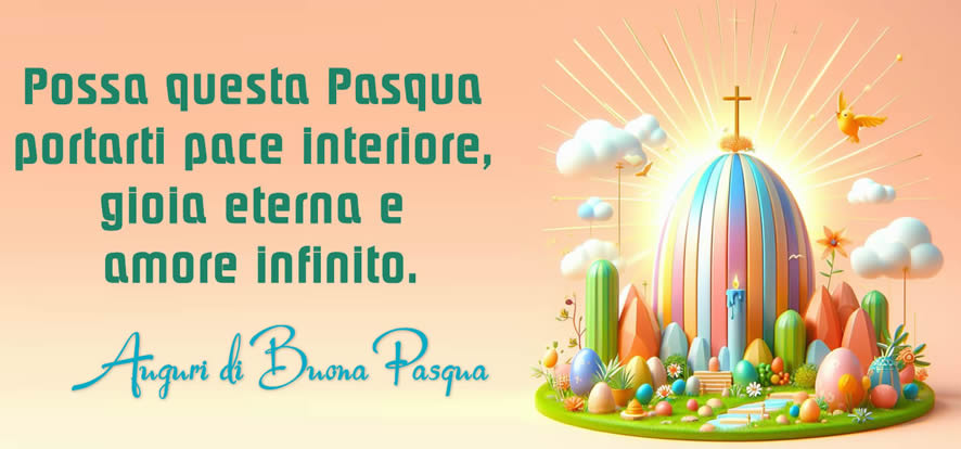 Cartolina elegante di buona pasqua con messaggio