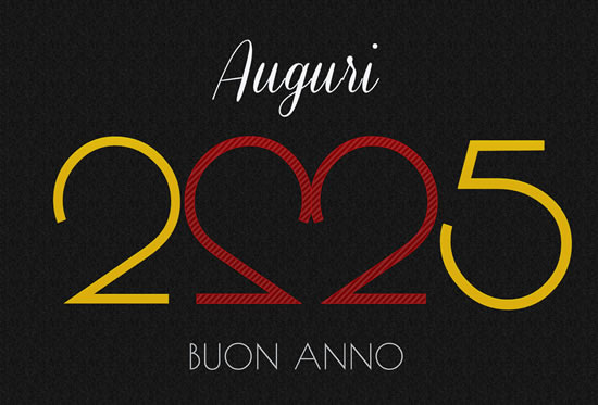 Immagine Buon Anno Nuovo 2025 con il cuore