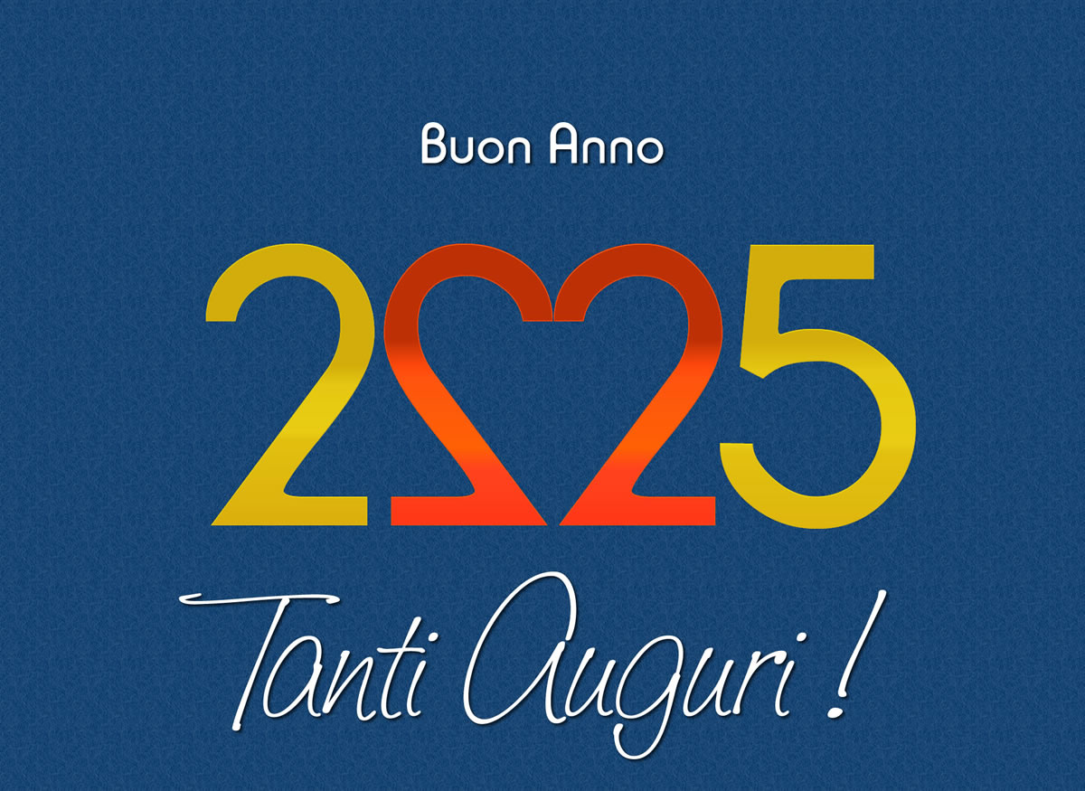 Immagine Tanti auguri con 2025 a forma di cuore