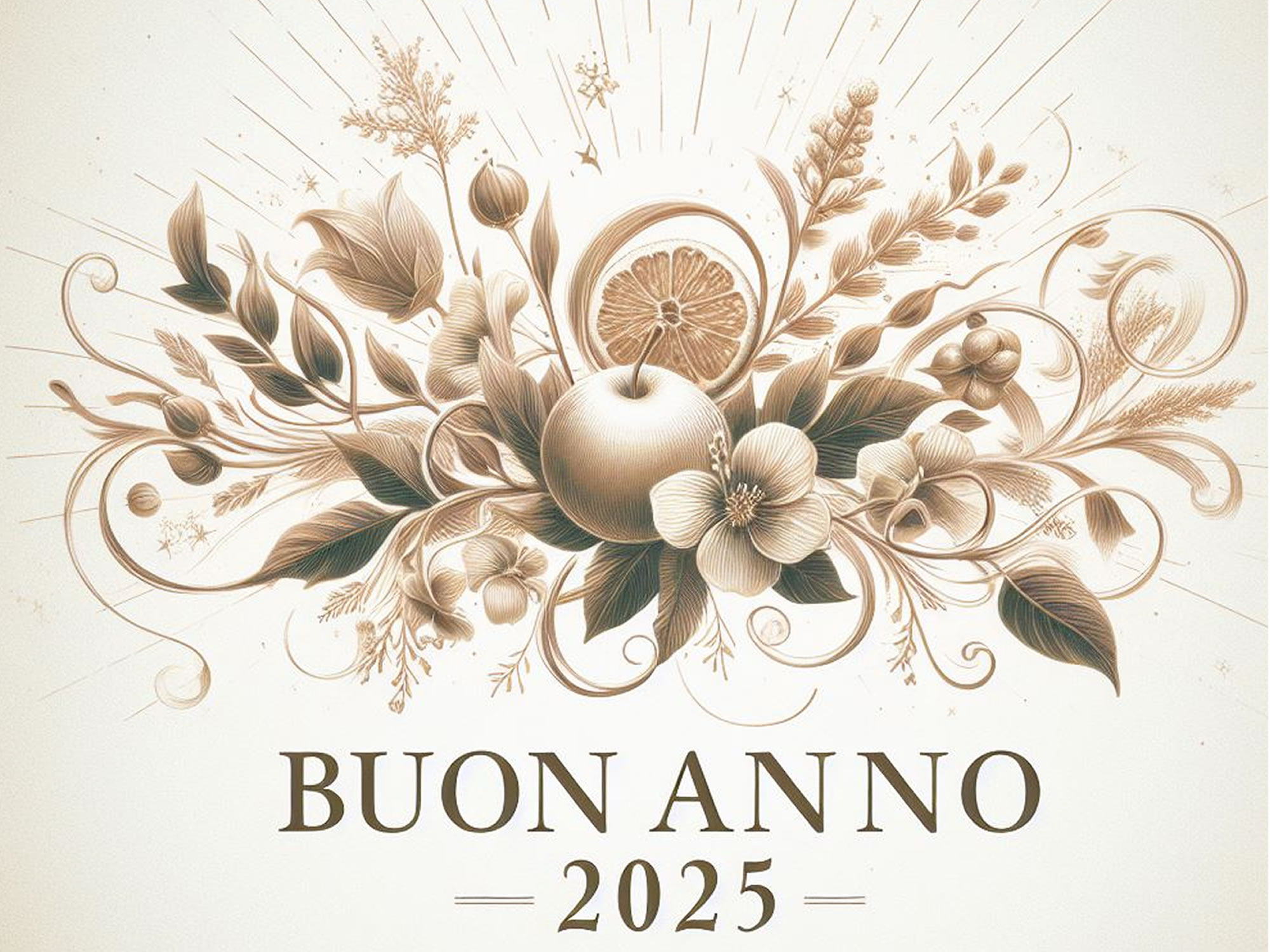 Felice anno nuovo 2025 effetto retrò