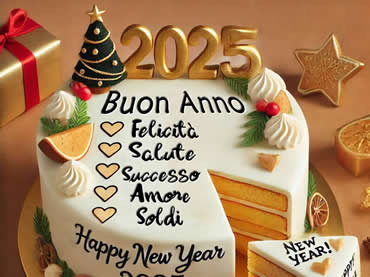 Immagine con Torta dei sogni 2025: i migliori auguri per un nuovo anno pieno di speranza