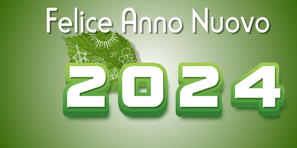  Immagine con sfondo verde e foglia tra il numero 2025