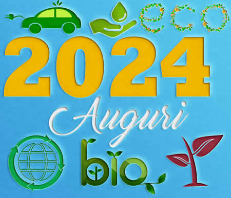 auguri 2025 con simboli ecologici