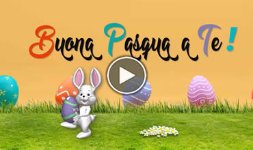 Divertente video di Pasqua con uova che rotolano e un coniglietto